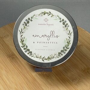 Nanette Lepore Amaryllis & Poinsettia Scented Candle 12.3 oz Home Fragrance